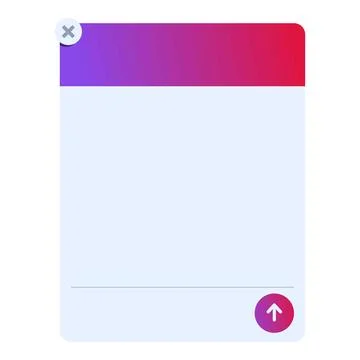 Blank user interface window showing upload and close buttons 스톡 일러스트