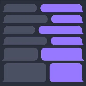 Blank various message bubbles. Chat or messenger speech bubble. SMS text frame Stock Illustration