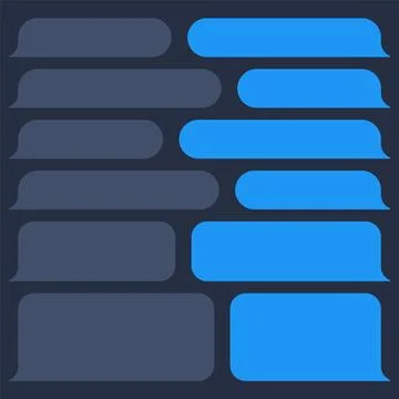 Blank various message bubbles. Chat or messenger speech bubble. SMS text frame Stock Illustration
