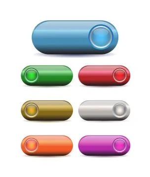 Blank vector button Stock Illustration