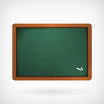 Blank vector chalkboard illustration. isolated from background. Illustrazione stock