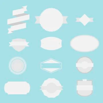 Blank vector Labels Set Stock Illustration