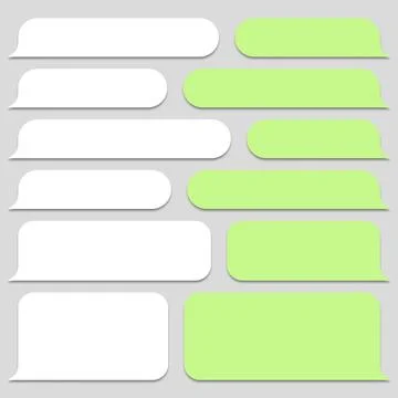 Blank vector message bubbles. Chat or messenger speech bubble. SMS text frame 스톡 일러스트