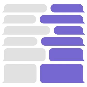 Blank vector message bubbles. Chat or messenger speech bubble. SMS text frame Stock Illustration