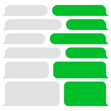 Blank vector message bubbles. Chat or messenger speech bubble. SMS text frame 스톡 일러스트