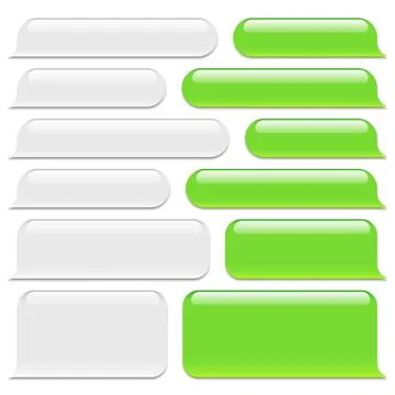 Blank vector message bubbles. Chat or messenger speech bubble. SMS text frame 스톡 일러스트