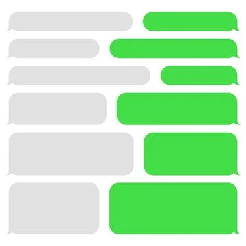 Blank vector message bubbles. Chat or conversation speech bubble. SMS text frame 스톡 일러스트