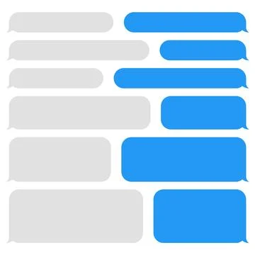 Blank vector message bubbles. Chat or messenger speech bubble. SMS text frame 스톡 일러스트