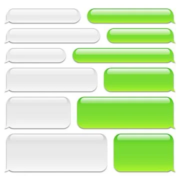 Blank vector message bubbles. Chat or messenger speech bubble. SMS text frame Stock Illustration