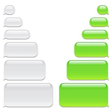 Blank vector message bubbles. Chat or messenger speech bubble. SMS text frame 스톡 일러스트