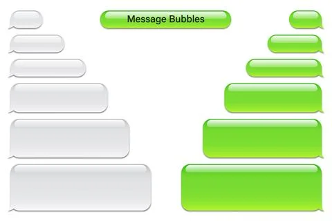 Blank vector message bubbles. Chat or messenger speech bubble. SMS text frame イラスト素材