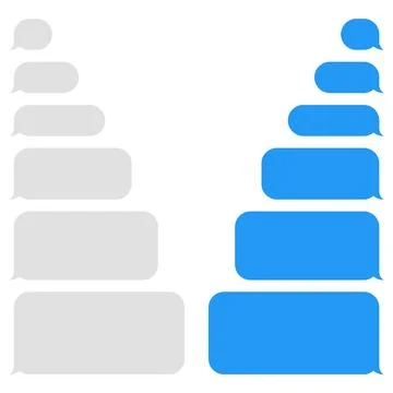 Blank vector message bubbles. Chat or messenger speech bubble. SMS text frame Stock Illustration