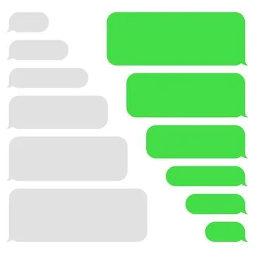 Blank vector message bubbles. Chat or messenger speech bubble. SMS text frame 스톡 일러스트