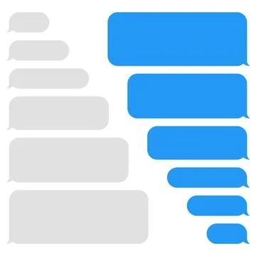 Blank vector message bubbles. Chat or messenger speech bubble. SMS text frame Stock Illustration