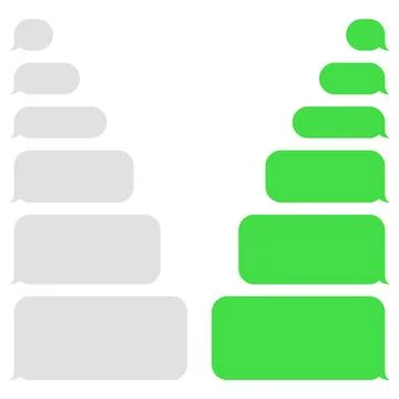 Blank vector message bubbles. Chat or messenger speech bubble. SMS text frame イラスト素材