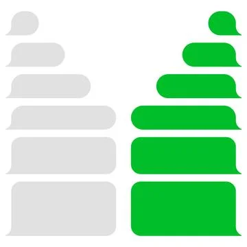 Blank vector message bubbles. Chat or messenger speech bubble. SMS text frame Illustrazione stock