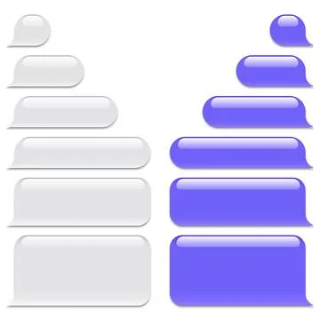 Blank vector message bubbles. Chat or messenger speech bubble. SMS text frame Stock Illustration