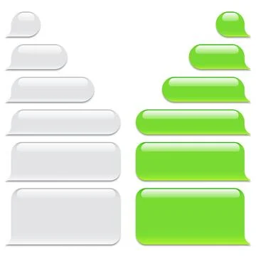 Blank vector message bubbles. Chat or messenger speech bubble. SMS text frame 스톡 일러스트