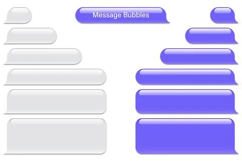Blank vector message bubbles. Chat or messenger speech bubble. SMS text frame イラスト素材