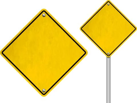 Blank Vector Road Signs Stock Illustration