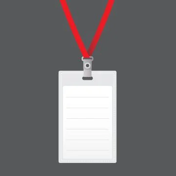 Blank vector vertical badge holder with bright light lace. Stock Illustration