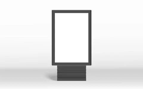 Blank vertical billboard 스톡 일러스트