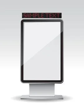 Blank vertical billboard Stock Illustration
