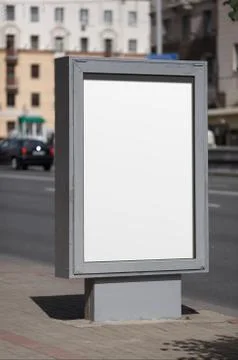 Blank vertical billboard Stock Photos