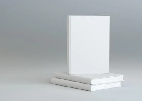 Blank vertical book stand on two books Stock Illustration