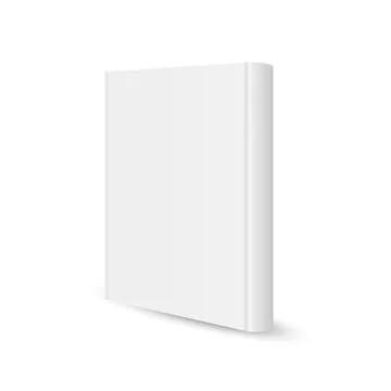 Blank vertical book template isolated on white background. Vector illustratio Illustrazione stock