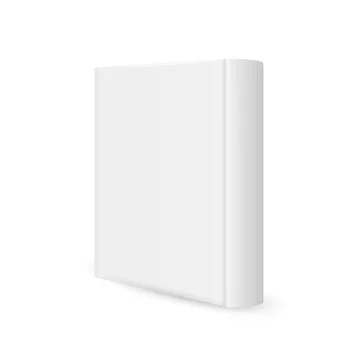 Blank vertical book template isolated on white background. Vector illustratio Stock Illustration