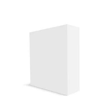 Blank vertical cardboard box package. Vector Stock Illustration