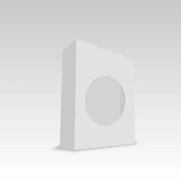 Blank vertical paper box packaging for sandwich, food, gift or other products Stock Illustration