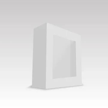 Blank vertical paper box packaging for sandwich, food, gift or other products Stock Illustration