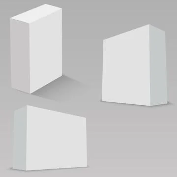 Blank vertical paper box. Vector illustration. Stock Illustration