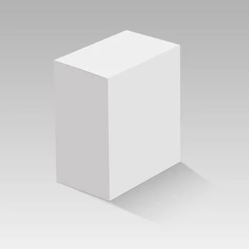 Blank vertical paper box. Vector illustration. Stock Illustration