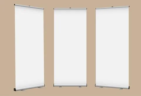 Blank vertical roll-up banner design template Stock Illustration
