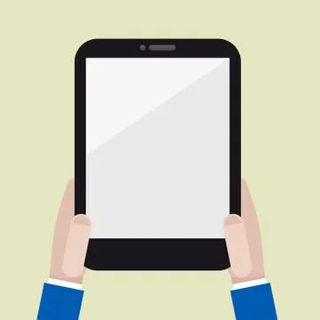 Blank vertical tablet Stock Illustration