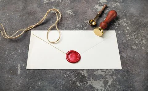 Blank vintage envelope Stock Photos
