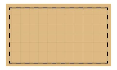 Blank vintage map grid template with black dashed nautical border Illustrazione stock