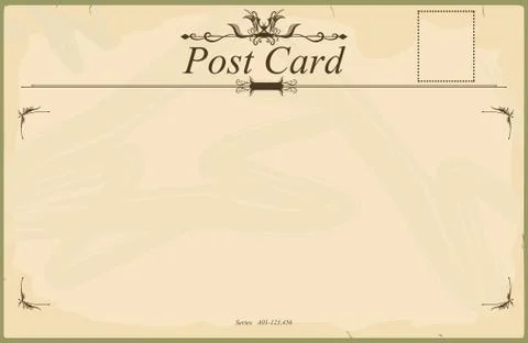 Blank vintage postcard Stock Illustration