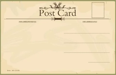 Blank vintage postcard Stock Illustration