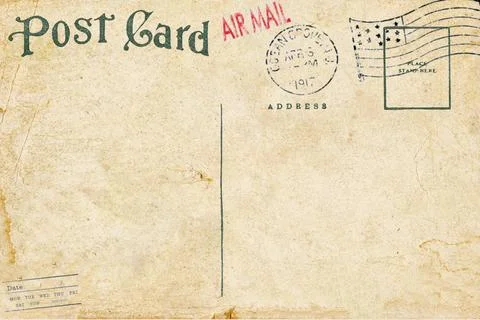 Blank vintage postcard with space for insert text Stock Photos