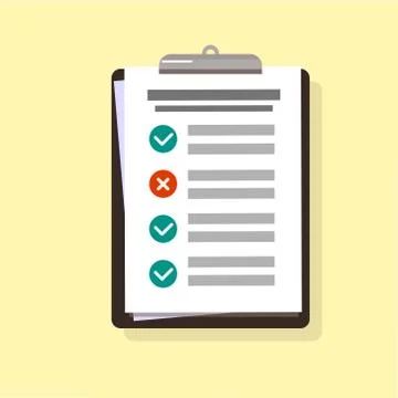Blank for voting. Choice option. Poll. Select the desired text. Sheet with note Stock Illustration