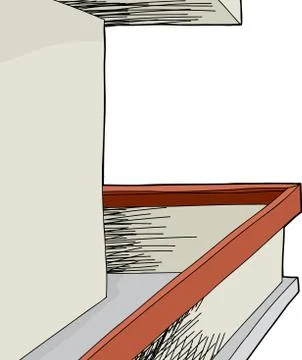 Blank wall balcony Stock Illustration