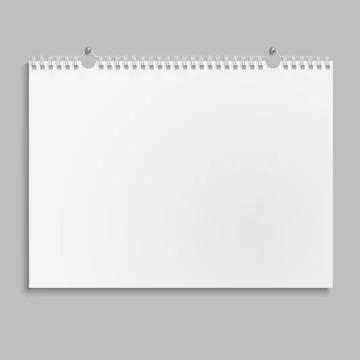 Blank wall calendar with spring. Иллюстрация