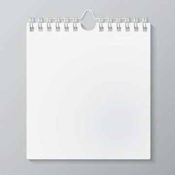 Blank wall calendar with spring Ilustración de archivo