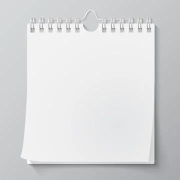 Blank wall calendar with spring Иллюстрация