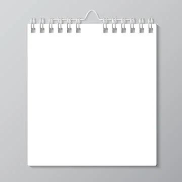 Blank wall calendar with spring Ilustración de archivo