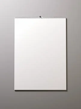 Blank wall calendar with spring Illustrazione stock